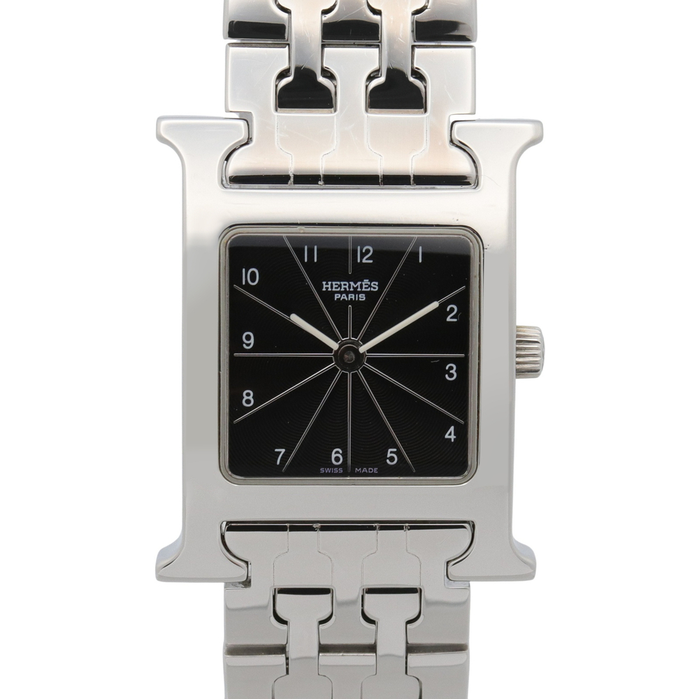 Hermes H-Watch, Stainless Steel, Women's Watch, Black, HH1.210